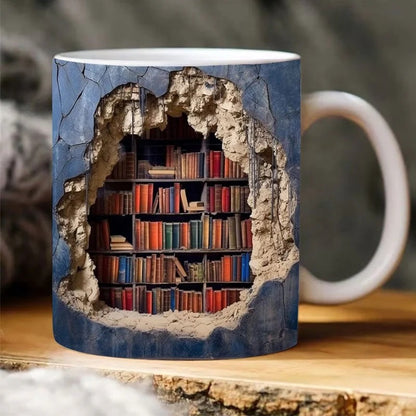 Bookshelf-Style 3D Mug