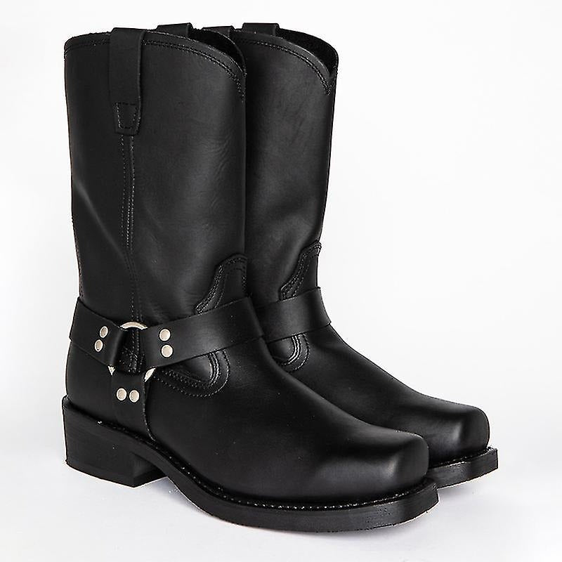 Men’s 11-Inch Black Harness Boots