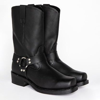 Men’s 11-Inch Black Harness Boots