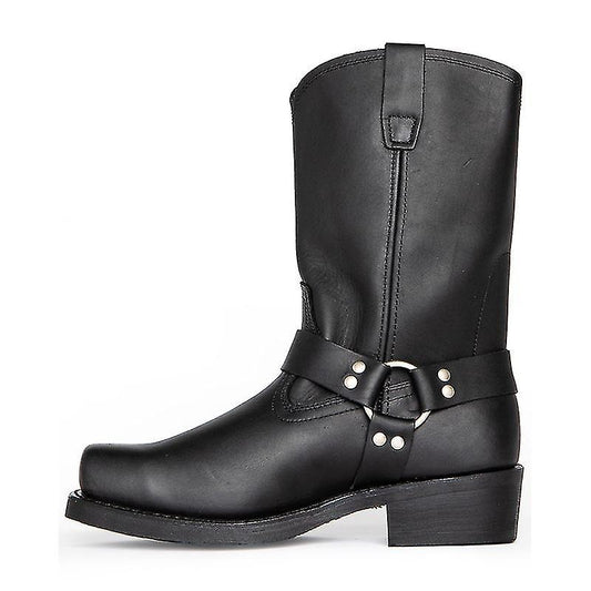 Men’s 11-Inch Black Harness Boots