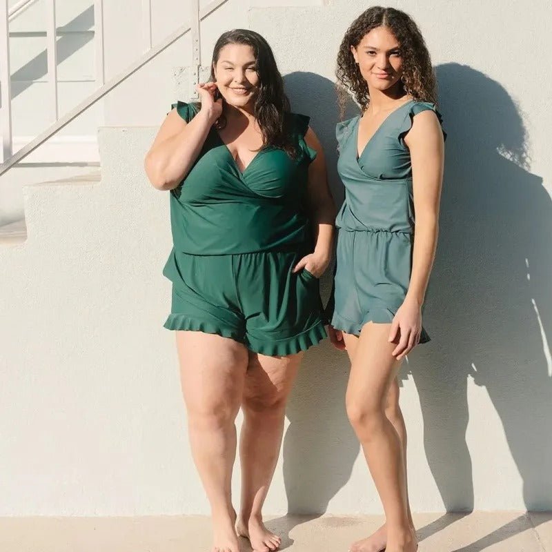 Swim Romper with Functional Design