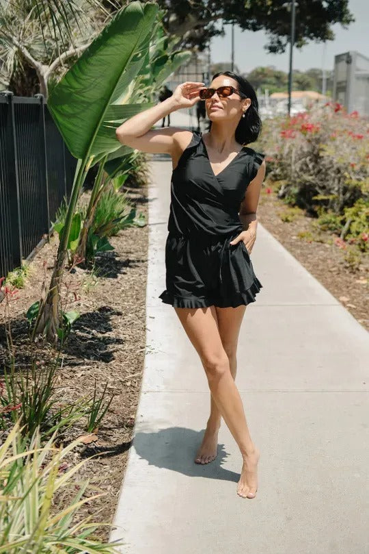 Swim Romper with Functional Design