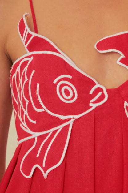 Sleeveless Embroidered Maxi Dress