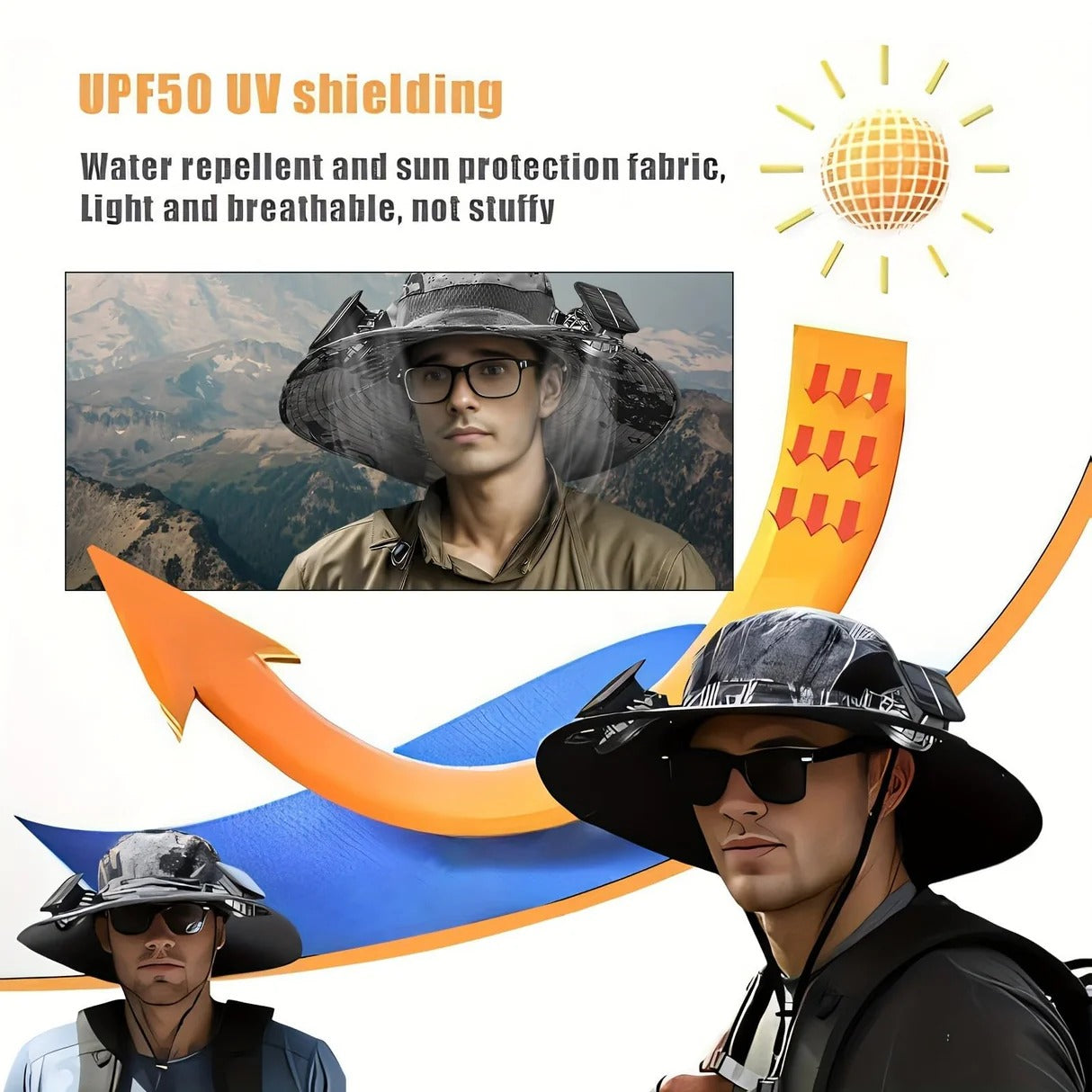 Sun Hat with Dual Fan Cooling