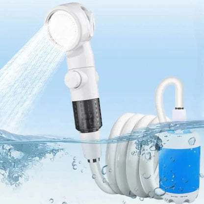 Portable USB Rechargeable Water Pump Shower Head