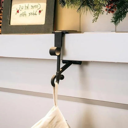 Heavy duty two-in-one garland and stocking hanger