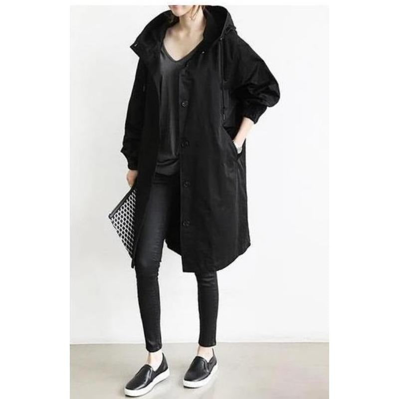 Water Resistant Hooded Trench Coat