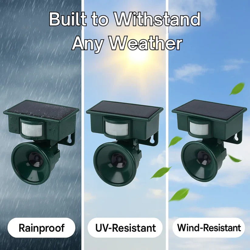 Solar Motion Activated Bird Repeller with Sound Deterrent