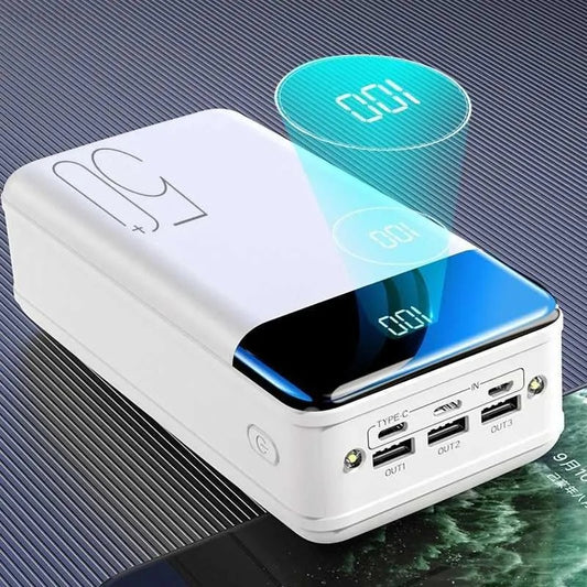 High Capacity Portable Power Bank with Triple-Port Fast Charging