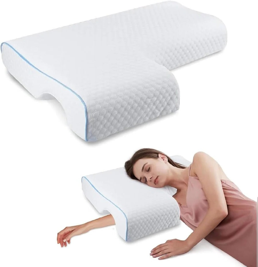Orthopedic Couple Pillow with Arm Tunnel for Cuddling
