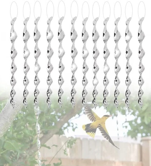 Reflective Spiral Bird Rod