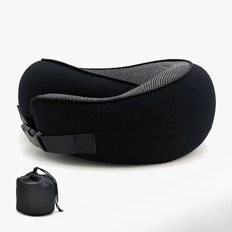 Snail-Shaped Memory Foam Travel Neck Pillow U-Shaped, Portable, Adjustable Support