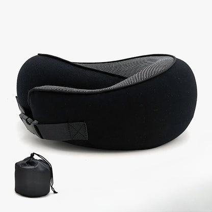 Snail-Shaped Memory Foam Travel Neck Pillow U-Shaped, Portable, Adjustable Support