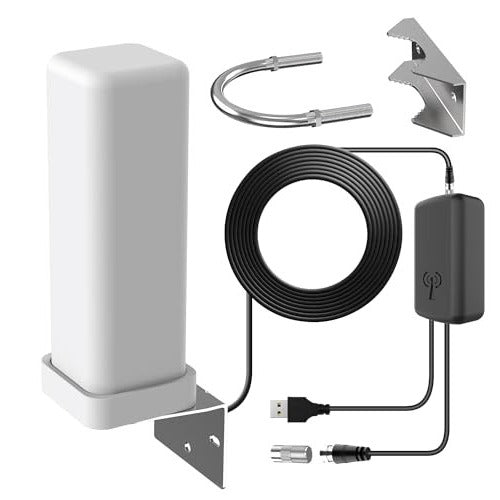 360° Outdoor HDTV Antenna Amplified Dual Signal, 460 Mile Extra Range