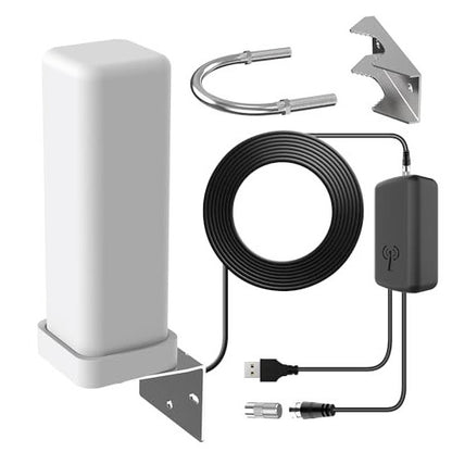 360° Outdoor HDTV Antenna Amplified Dual Signal, 460 Mile Extra Range