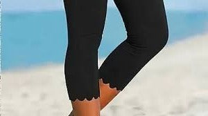 Casual Beach Cropped Leggings