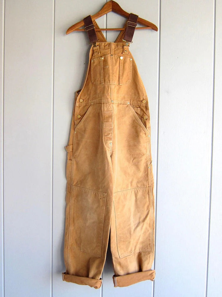 Women's Utility Bib Overalls with Adjustable Straps