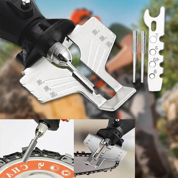 Chainsaw Sharpener with Integrated Sharpener