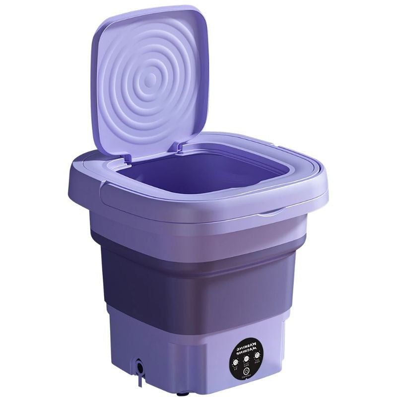 Portable Washing Machine with Spin Dryer Foldable Mini Clothes Washer