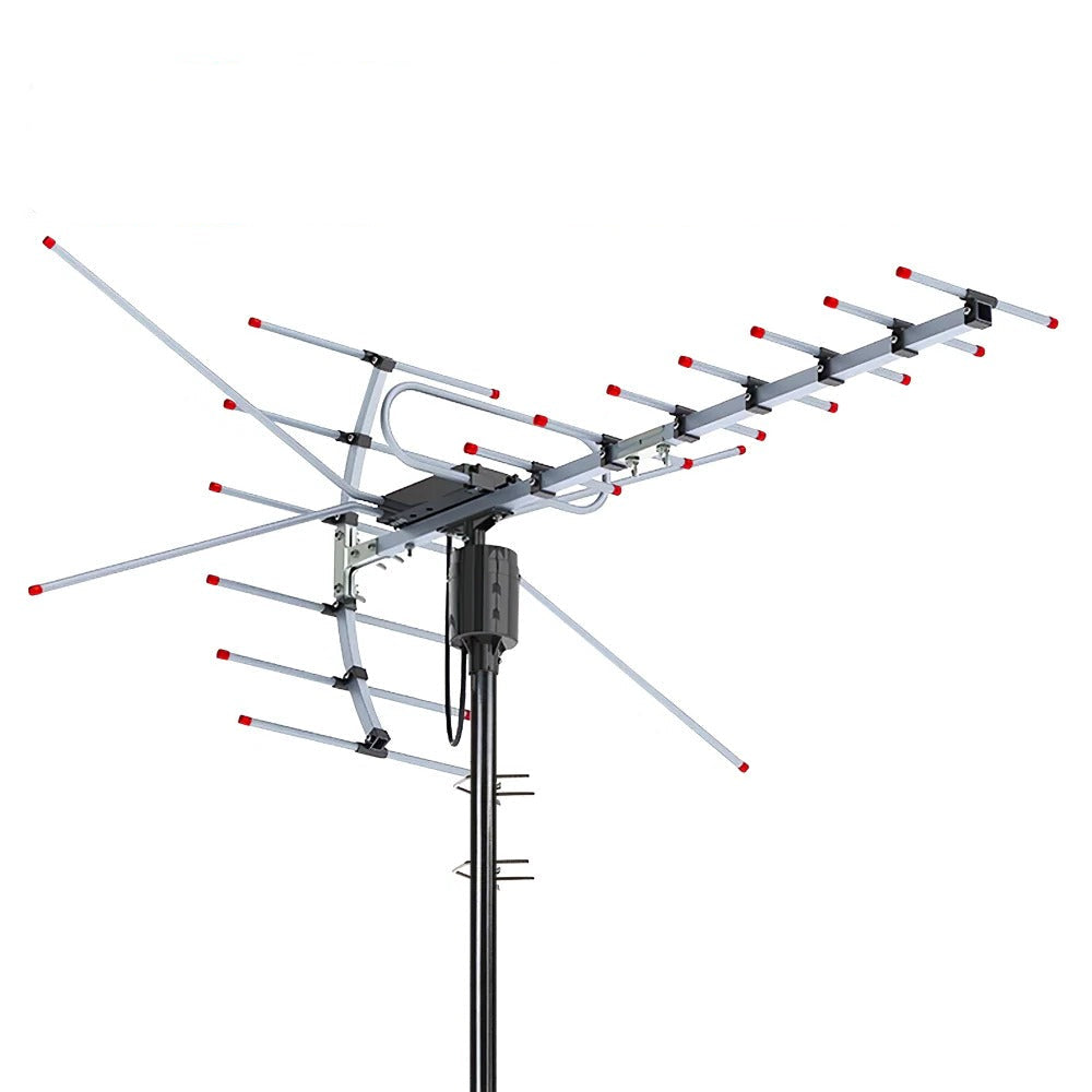 Extra Range 2025 Outdoor Digital HDTV Antenna 360° Rotating Motor Free HD Channels