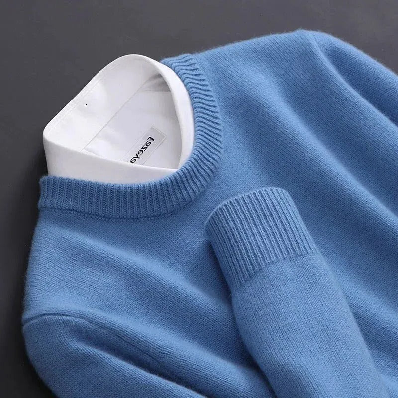 Men’s Cashmere Sweater Classic Luxury Knitwear