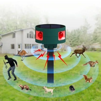 Solar-Powered Bird Repeller with Flashing Light