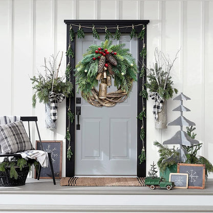 Farmhouse Boho Christmas Wreath Holiday Home Decor