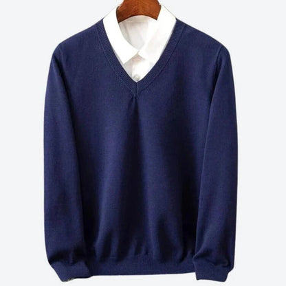 Men's Soft Cashmere Sweater with Crew Neck Pullover