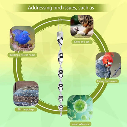 Spiral Reflective Bird Repeller Rod for Outdoor Bird Control