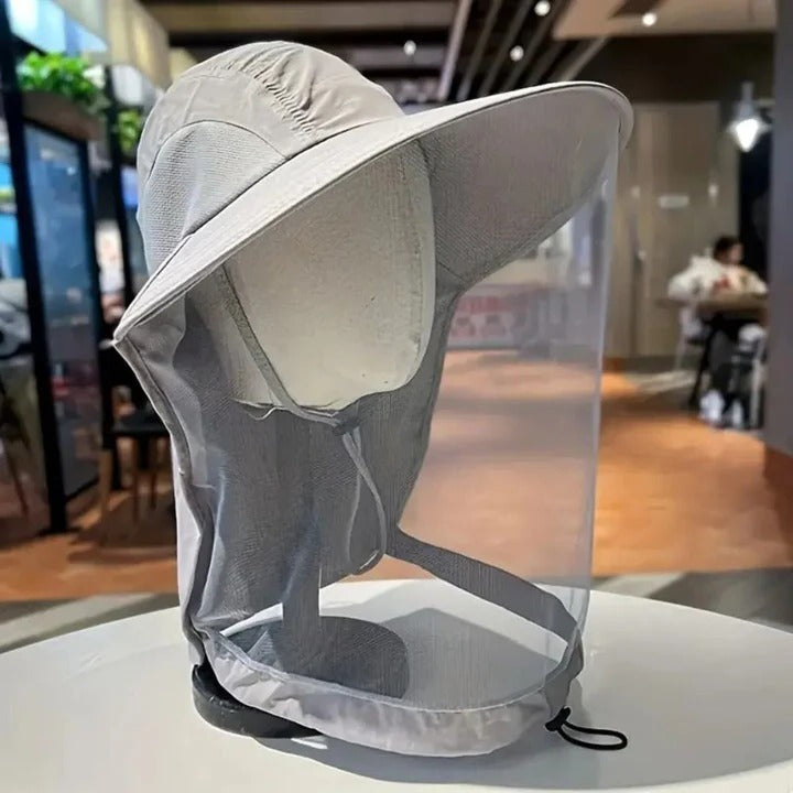 Outdoor Wide Brim Hat with Mesh Net for Sun and Insect Protection