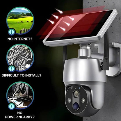 Solar-Powered Outdoor Surveillance Camera
