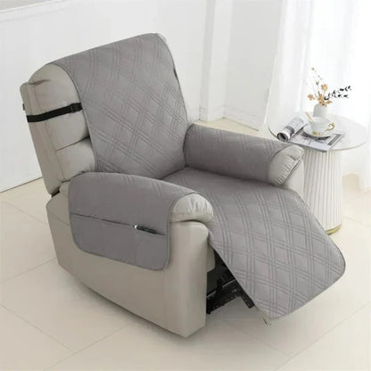 Non-Slip Waterproof Quilted Recliner Cover with Elastic Straps