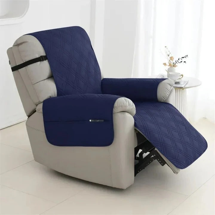 Non-Slip Waterproof Quilted Recliner Cover with Elastic Straps