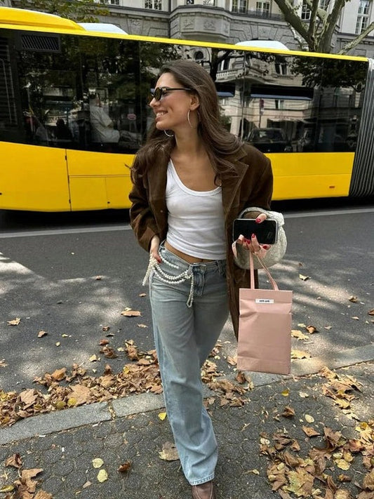 Brown Long Sleeve Jacket