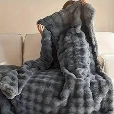 Winter Warm Faux Fur Throw Blanket