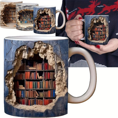 3D Bookshelf Mug