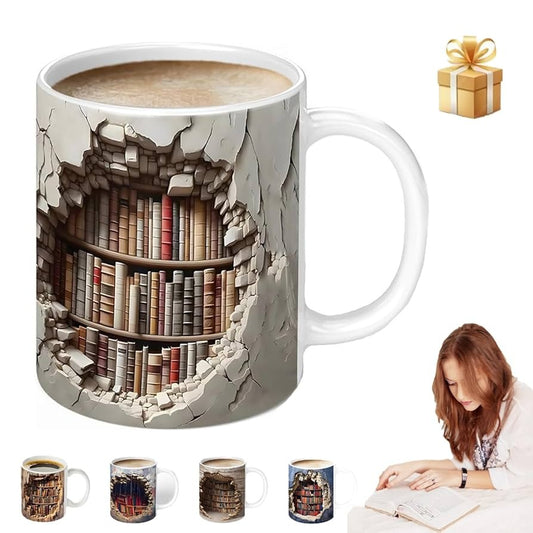 3D Bookshelf Mug