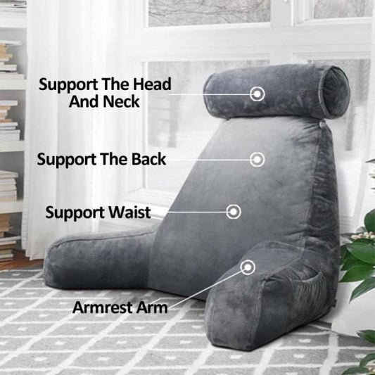 Reading Bed Pillow with Arms