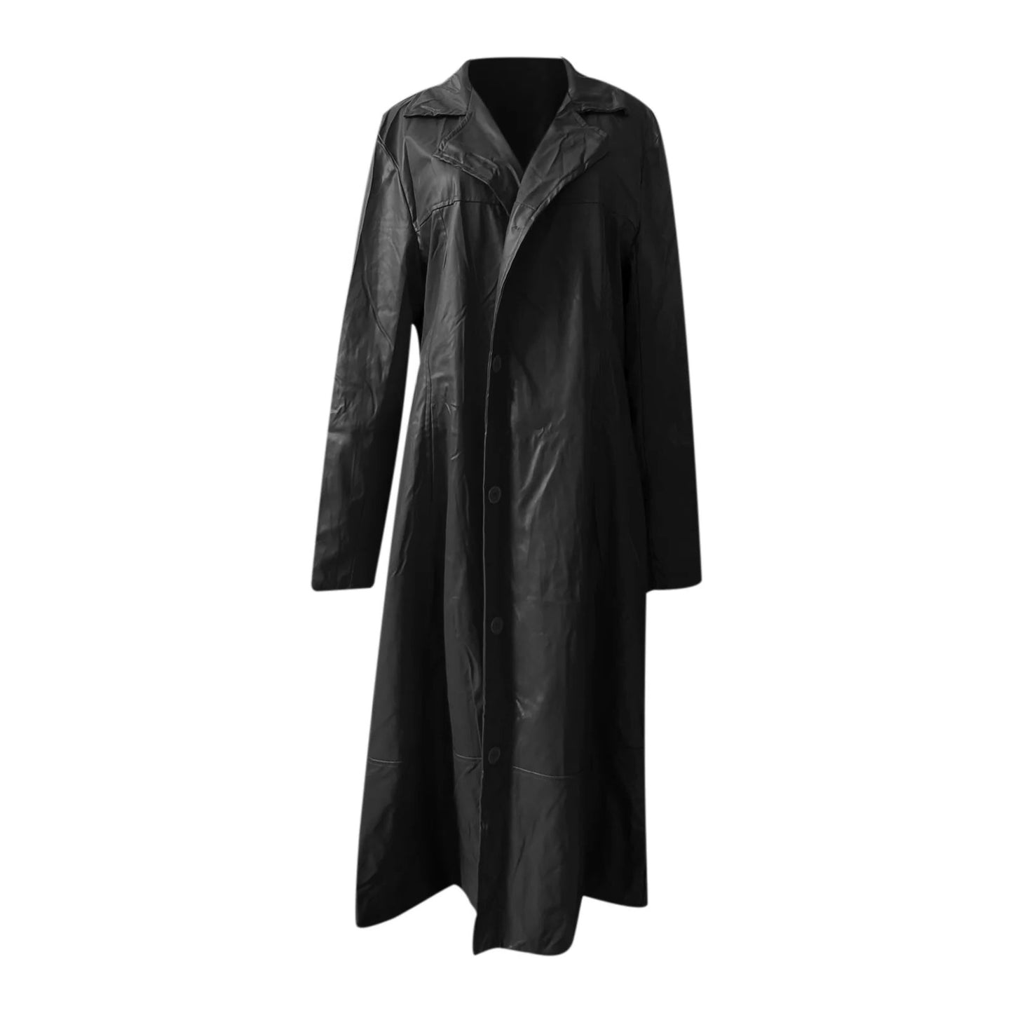 Men’s Leather Coat Classic Long Jacket for All Seasons