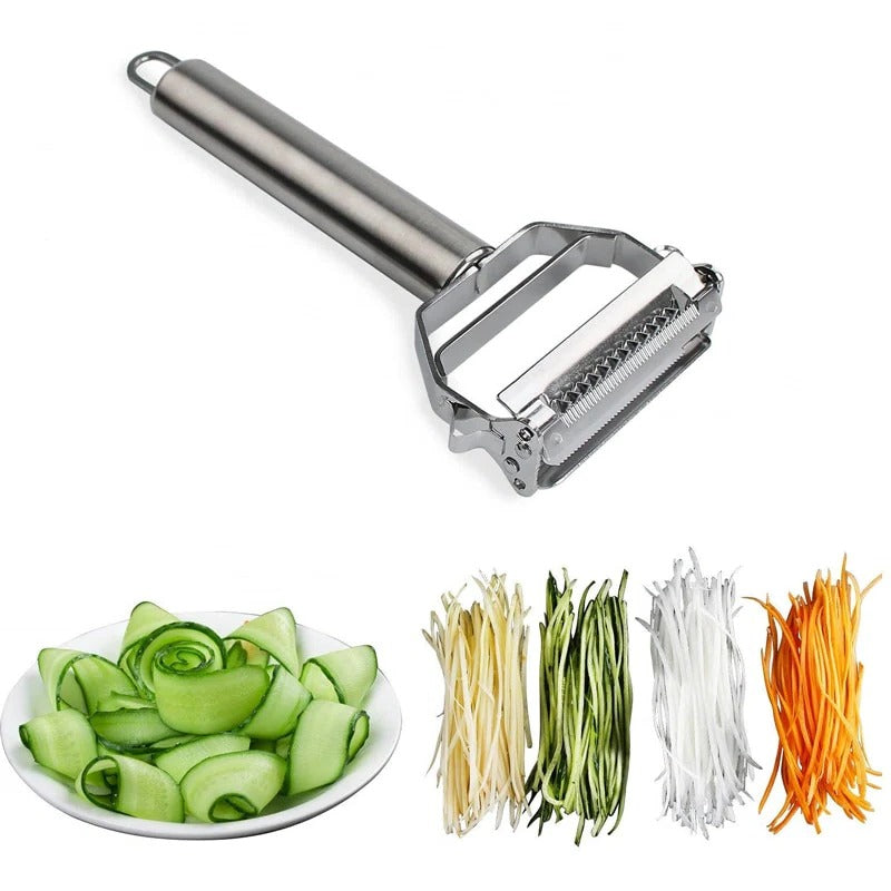 Stainless Steel Vegetable Peeler & Julienne Cutter Multi-Function Kitchen Tool