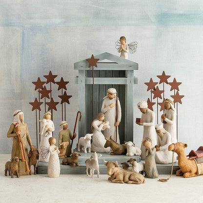 Handmade Nativity Set Barn Wood Creche
