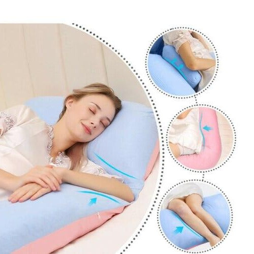 Sleeping Full Support Body Pillow - Ergonomic Design For Pregnancy, Shoulder & Back Pain