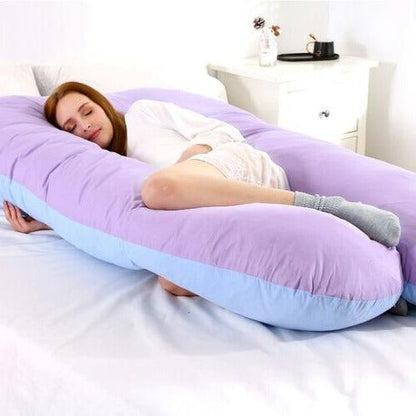 Sleeping Full Support Body Pillow - Ergonomic Design For Pregnancy, Shoulder & Back Pain