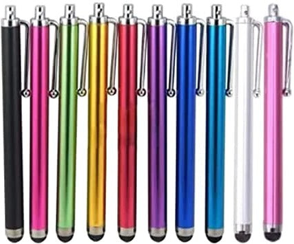 Universal Touch Screen Stylus with Soft Rubber Tips - 10 Pcs