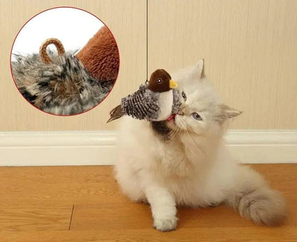 Interactive Sound Bird Cat Toy - Flapping Feather Fun for Indoor Cats