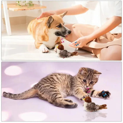 Interactive Sound Bird Cat Toy - Flapping Feather Fun for Indoor Cats