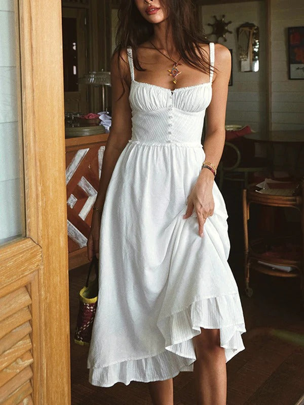 Elegant Sleeveless Midi Dress