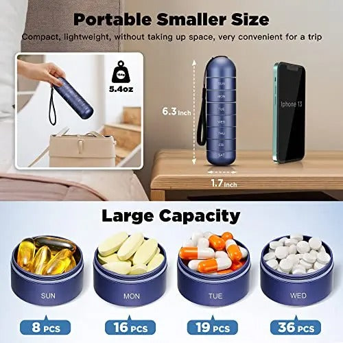 Portable pill organizer
