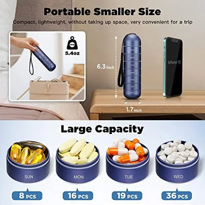 Portable pill organizer