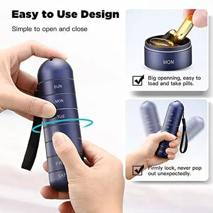 Portable pill organizer